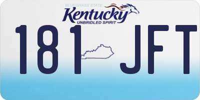 KY license plate 181JFT
