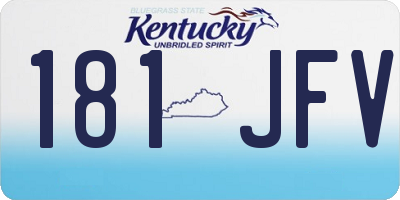 KY license plate 181JFV