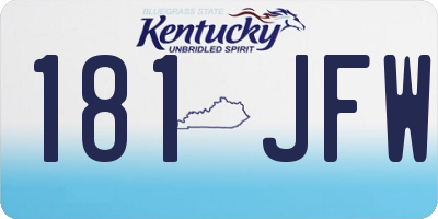 KY license plate 181JFW