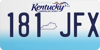 KY license plate 181JFX