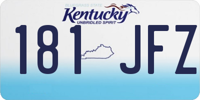 KY license plate 181JFZ