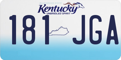 KY license plate 181JGA