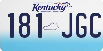 KY license plate 181JGC