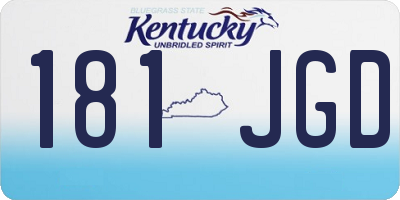 KY license plate 181JGD