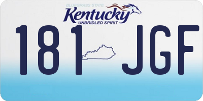 KY license plate 181JGF