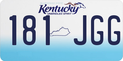 KY license plate 181JGG