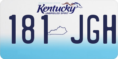 KY license plate 181JGH