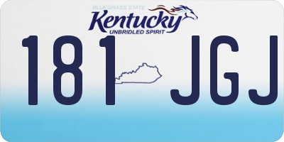 KY license plate 181JGJ