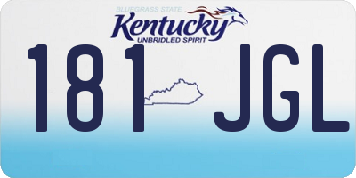 KY license plate 181JGL