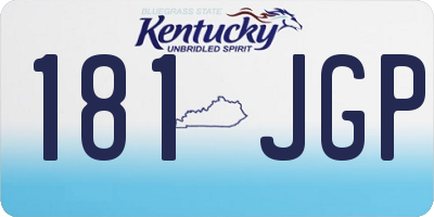 KY license plate 181JGP