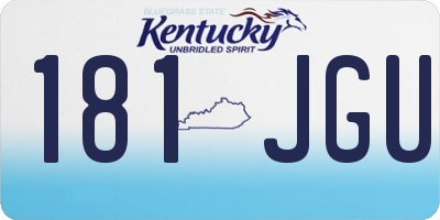 KY license plate 181JGU