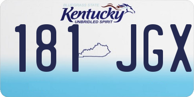 KY license plate 181JGX