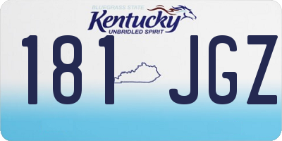 KY license plate 181JGZ