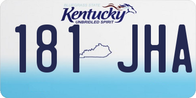 KY license plate 181JHA