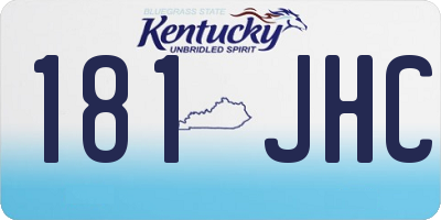 KY license plate 181JHC
