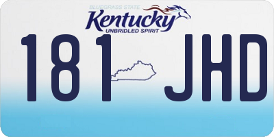 KY license plate 181JHD