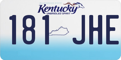 KY license plate 181JHE