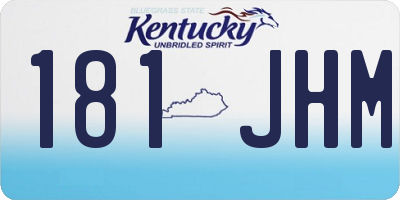 KY license plate 181JHM
