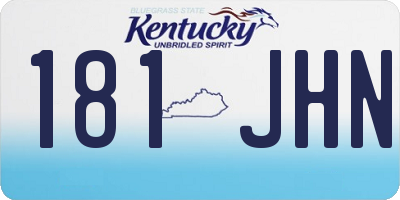 KY license plate 181JHN