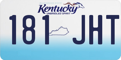 KY license plate 181JHT