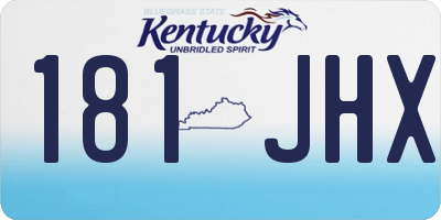KY license plate 181JHX