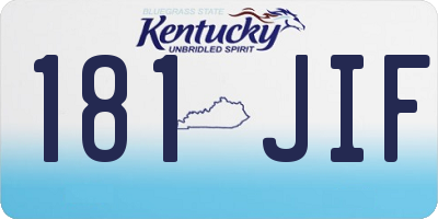KY license plate 181JIF