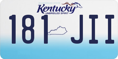 KY license plate 181JII