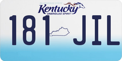 KY license plate 181JIL