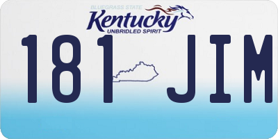 KY license plate 181JIM