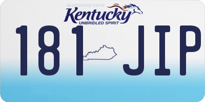 KY license plate 181JIP