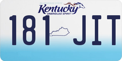 KY license plate 181JIT