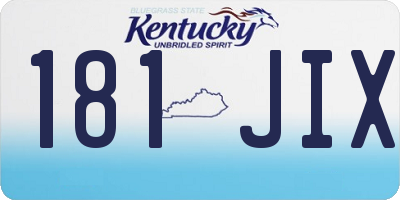 KY license plate 181JIX
