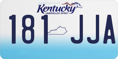 KY license plate 181JJA