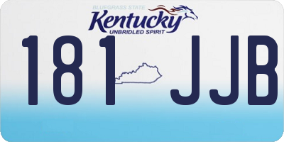 KY license plate 181JJB