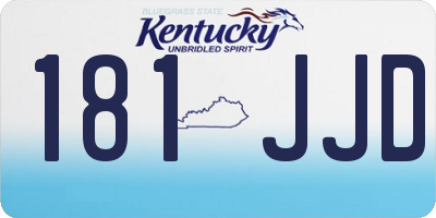 KY license plate 181JJD