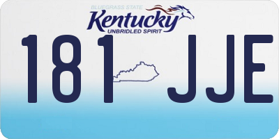 KY license plate 181JJE