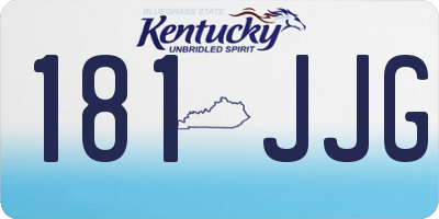 KY license plate 181JJG