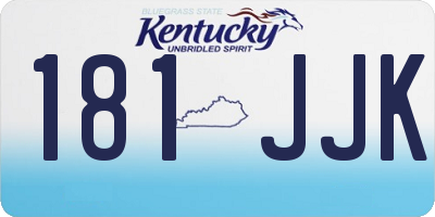 KY license plate 181JJK