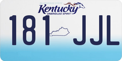 KY license plate 181JJL