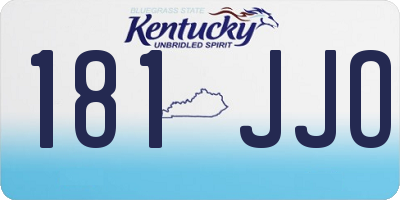 KY license plate 181JJO