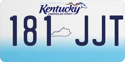 KY license plate 181JJT