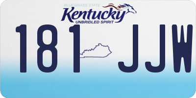 KY license plate 181JJW