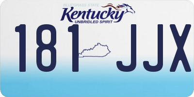 KY license plate 181JJX