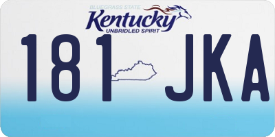 KY license plate 181JKA