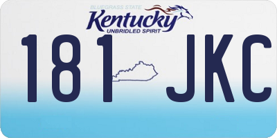 KY license plate 181JKC