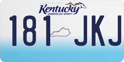 KY license plate 181JKJ