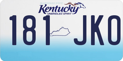 KY license plate 181JKO