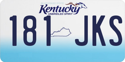 KY license plate 181JKS