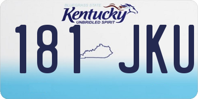 KY license plate 181JKU