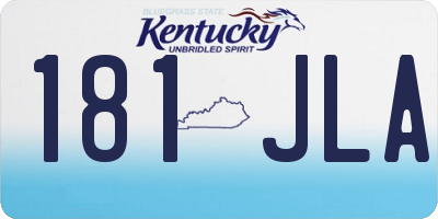 KY license plate 181JLA